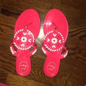 Girls Pink Jack Rodgers Flip Flops